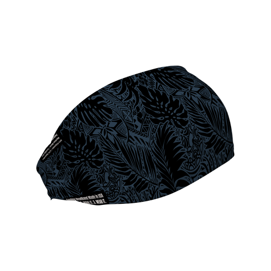 Cooling Headband: Tribal Black Smoke (Blue)