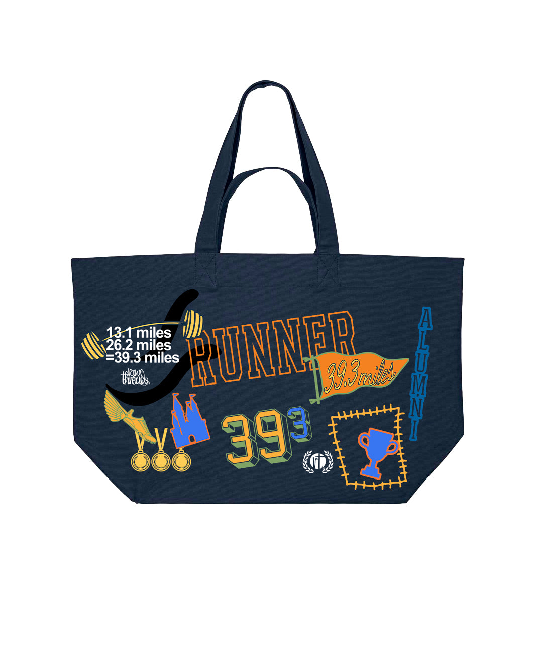 39.3 Mile Runner Recycled Oversized Tote Bag