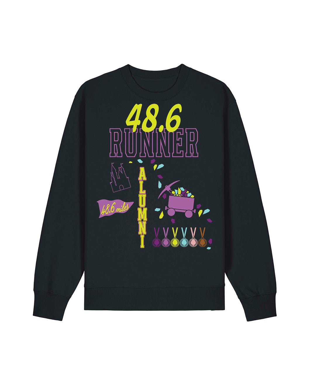 48.6 Mile Runner Icons Black Sweater