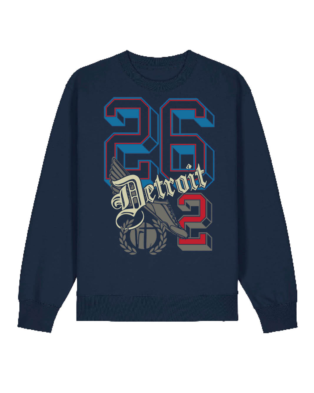 Detroit Varsity 26.2 Block Letters