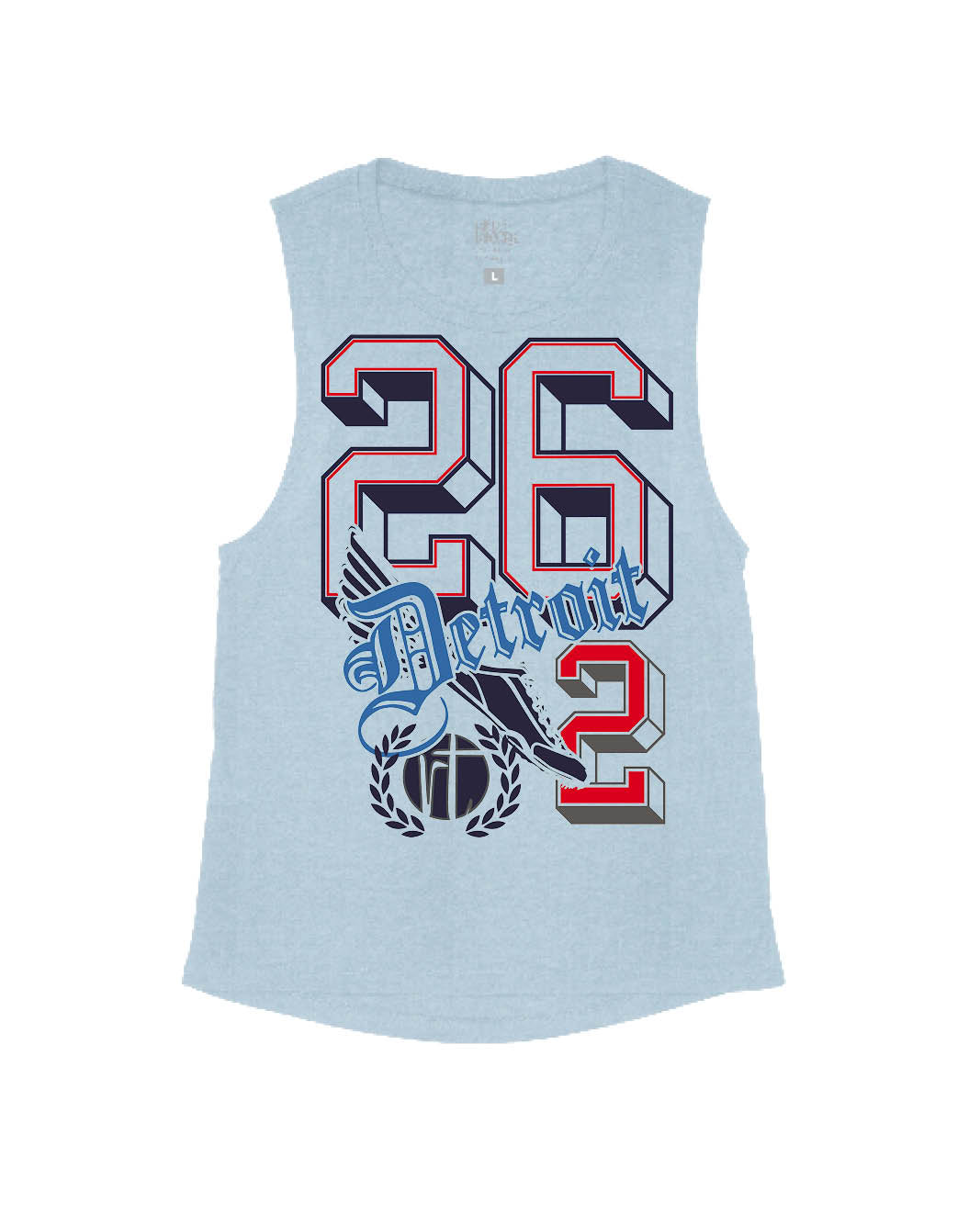 Detroit Varsity 26.2 Block Letters