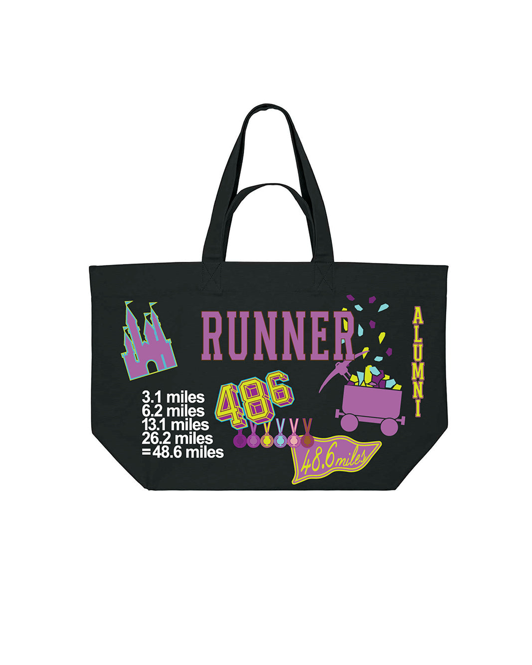 48.6 Mile Runner Recycled Oversized Tote Bag