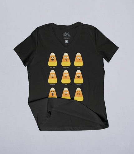 Running Candy Corn Training Scheudle Relaxed V-Neck