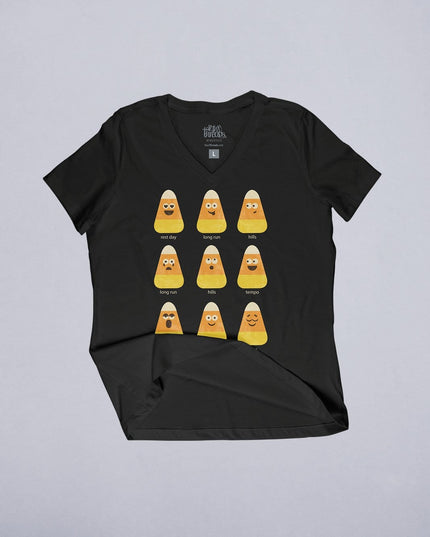 Running Candy Corn Training Scheudle Relaxed V-Neck