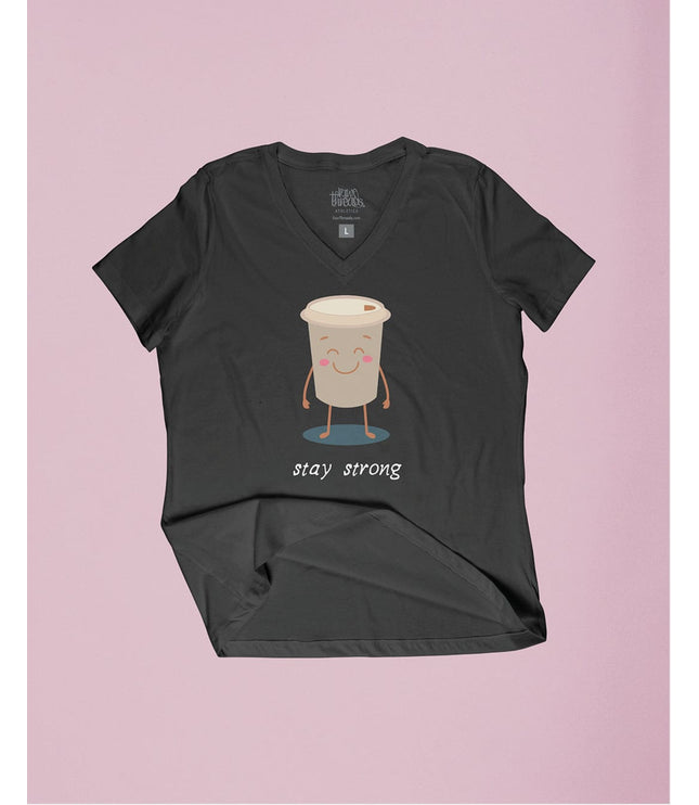 Stay Strong COFFEE Relaxed V-Neck