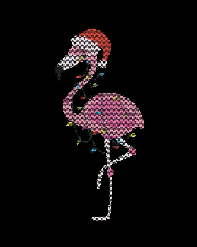 Florida Christmas Flamingo Sweater Core Banded Crew