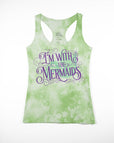 Green Tie-Dye Racerback