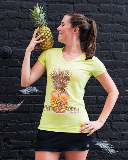 Stay Fresh Pineapple Slubbed V