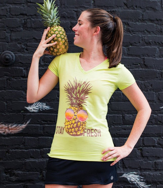 Stay Fresh Pineapple Slubbed V