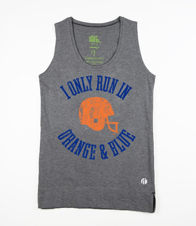 Vintage ‘I Only Run in Orange & Blue’ Half Marathon Equilibrium Tank