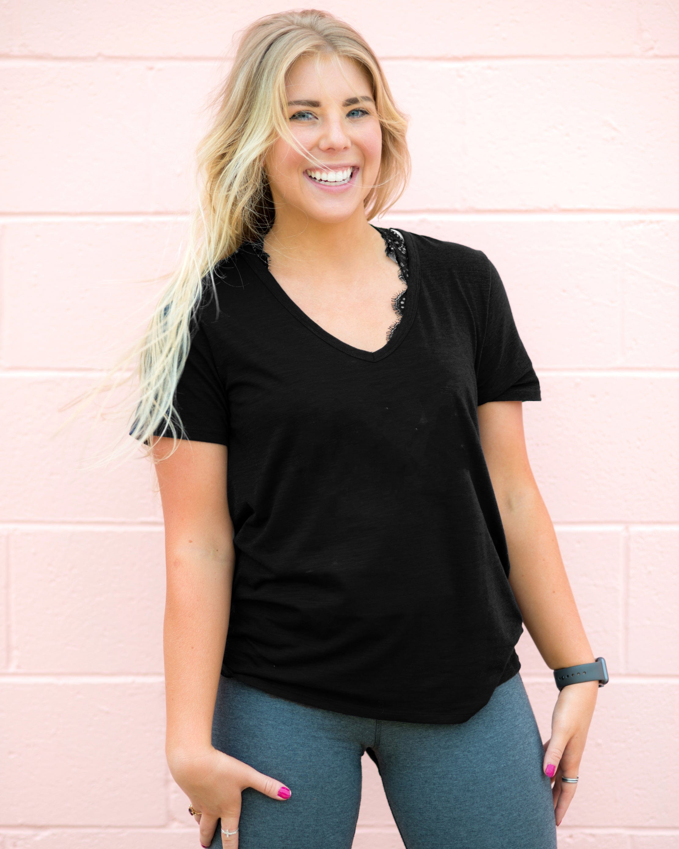 Blank Relaxed Bamboo V-Neck