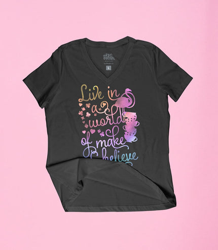 Live In A World Of Make Believe Relaxed V-Neck