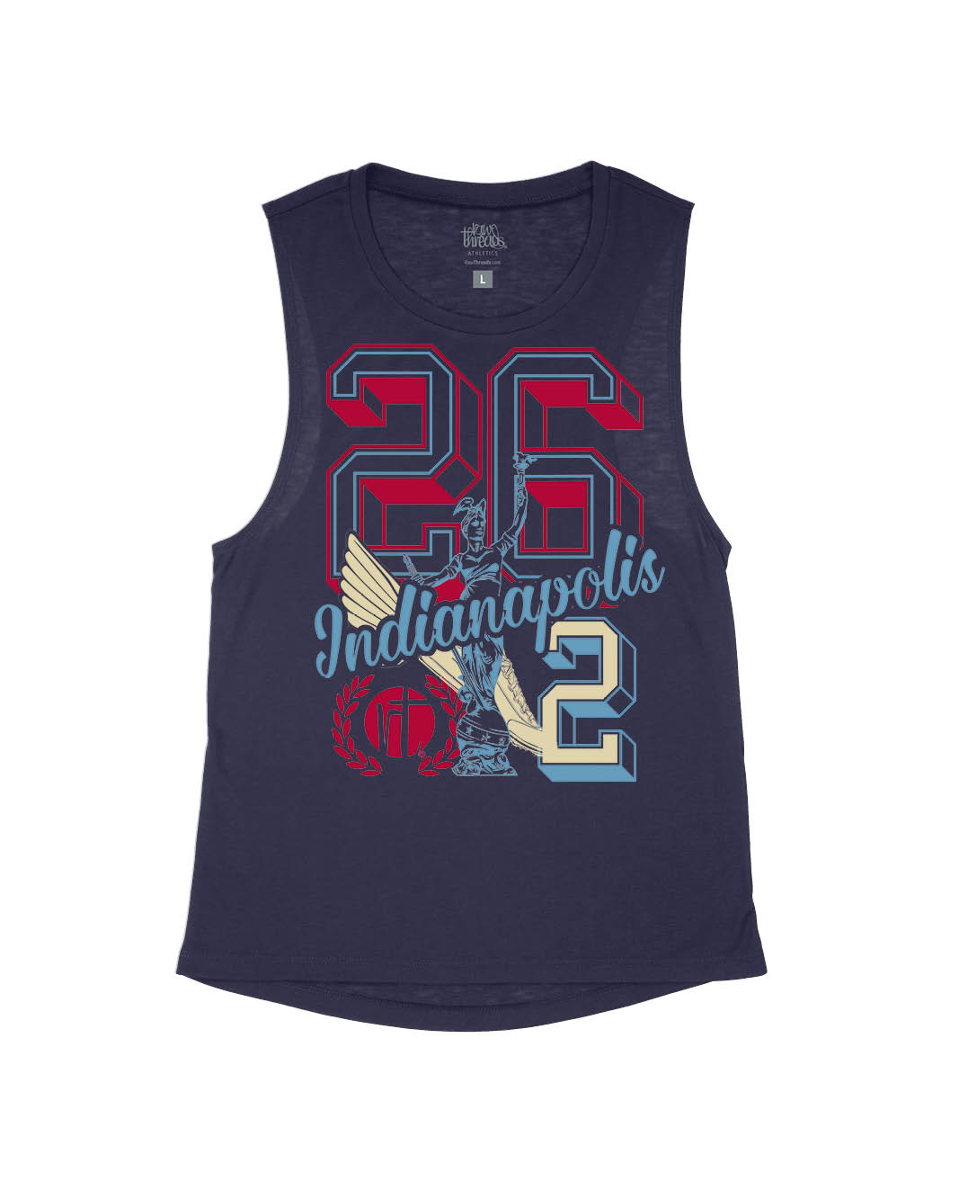 Indianapolis Varsity 26.2 Block Letters
