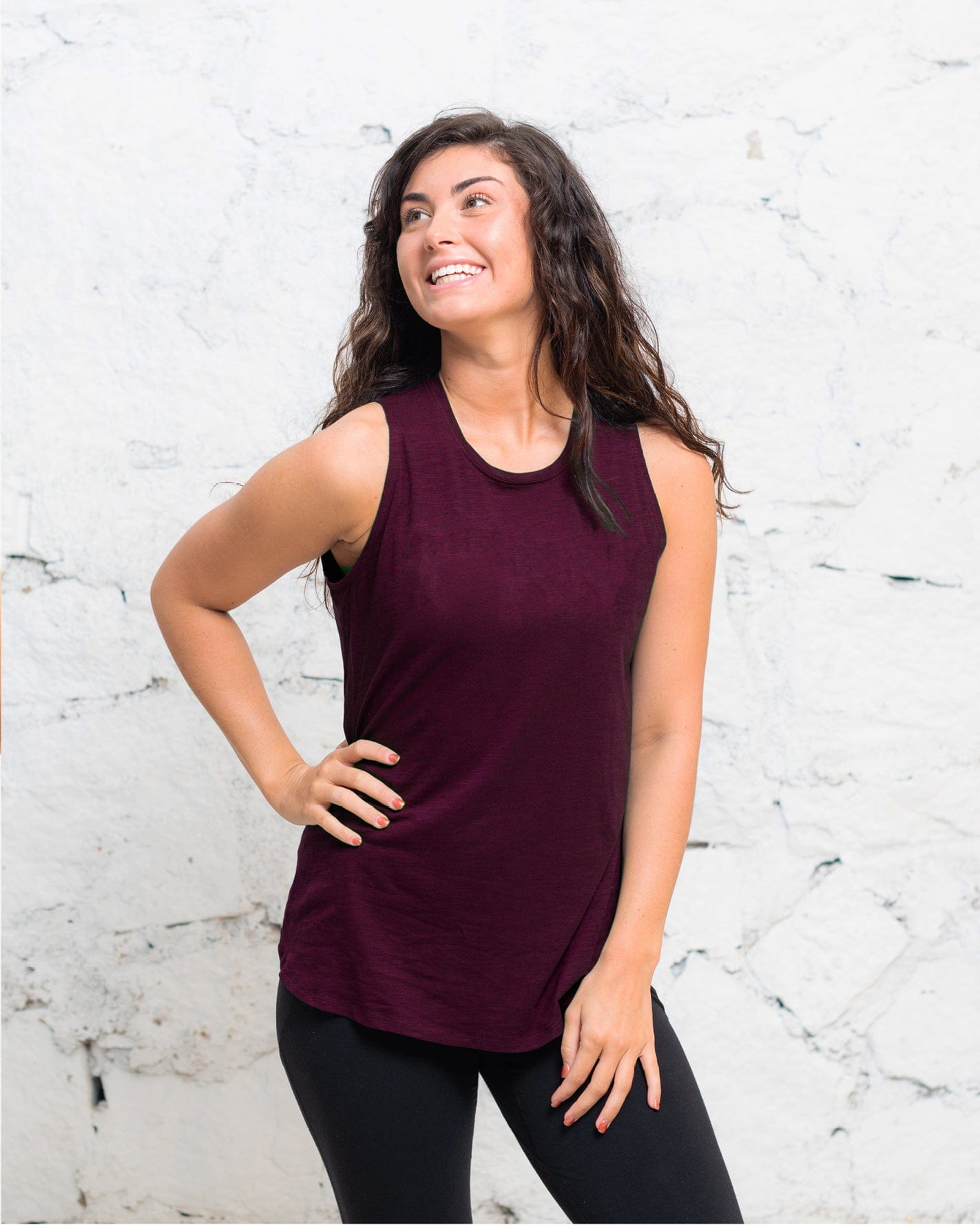 Raw Threads Core Tank Merlot