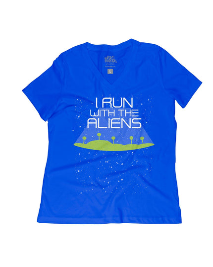 Run With The Aliens Relaxed V-Neck