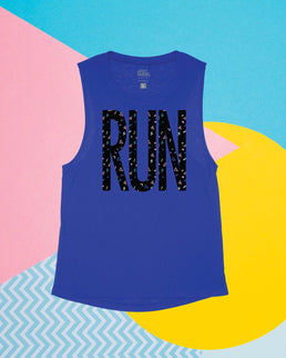 Royal Blue Flowy Tank / S