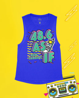 Royal Blue Flowy Tank / S