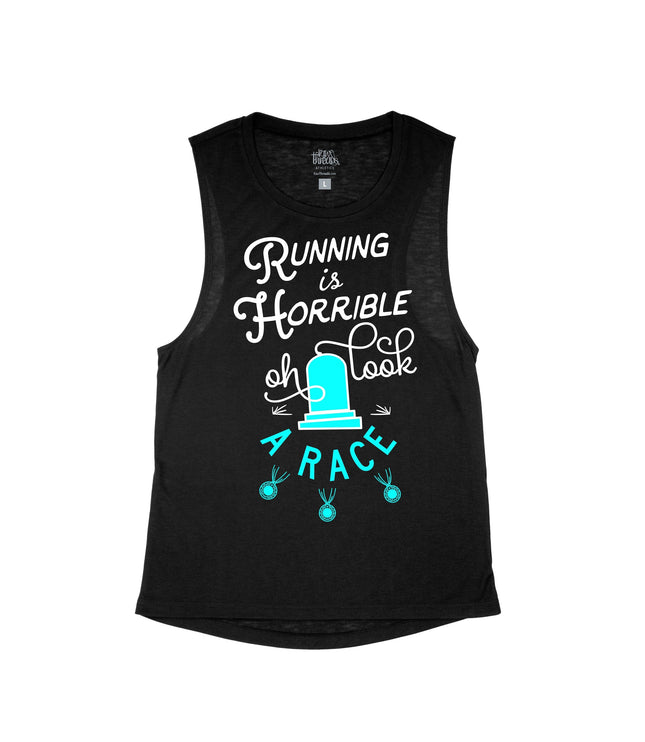 Beware Running is Horrible Oh Look a Race Flowy Tank