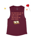 Maroon Flowy Tank