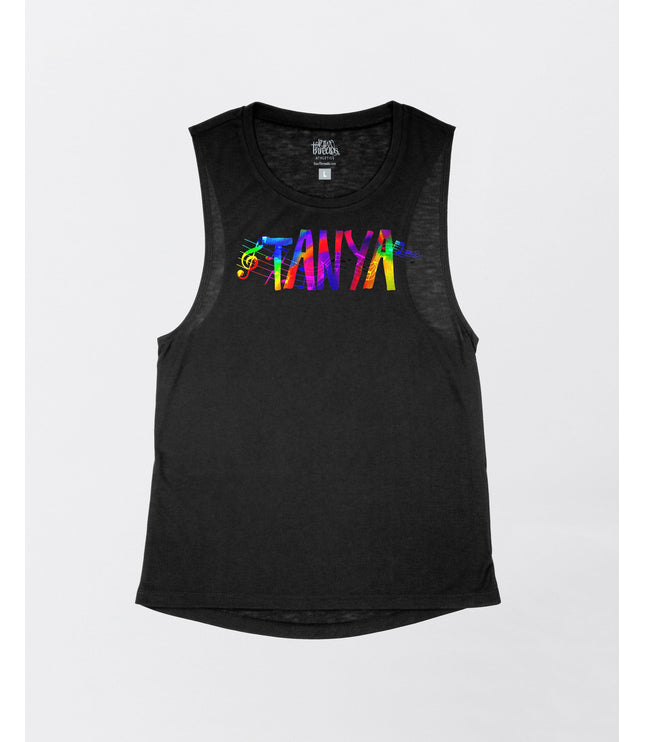 Custom NAME Front Music and Harmony Flowy Tank