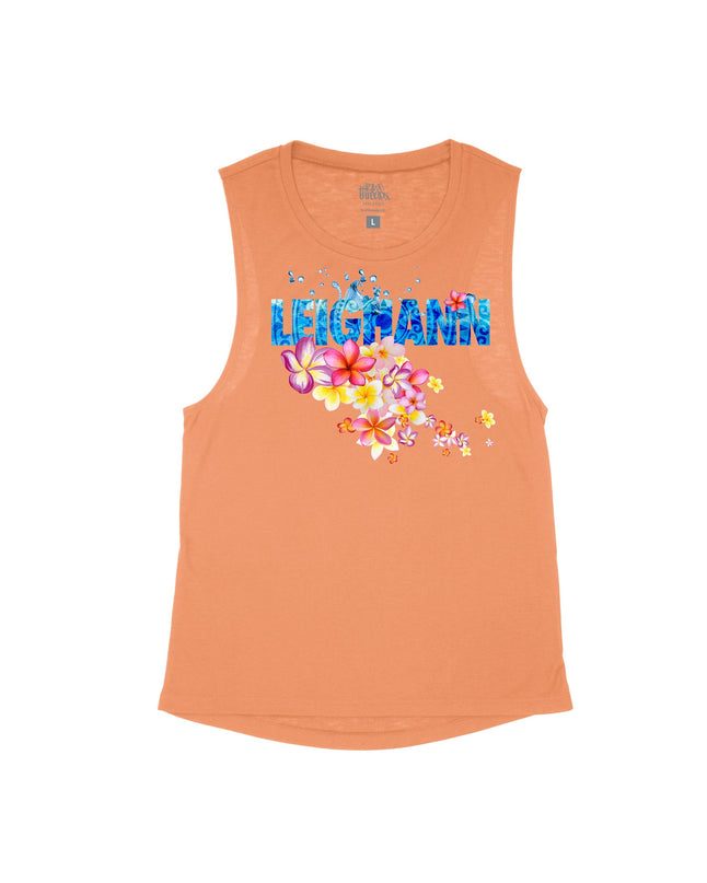 Custom Name Tropical Flowers Flowy Tank