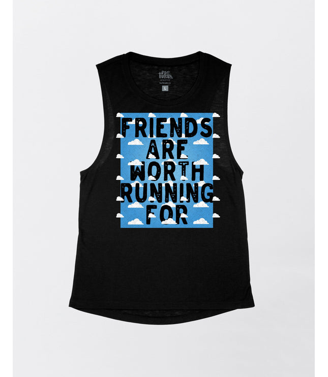 Friends Are Worth Running For Flowy Tank