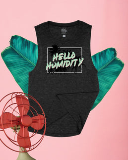 Black Heather Flowy Tank / XS