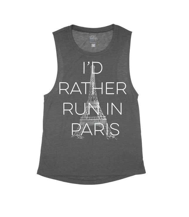 I'd Rather Run in Paris Flowy Tank