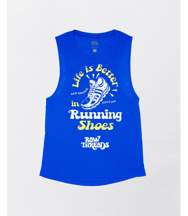 Life is Better in Running Shoes Flowy Tank