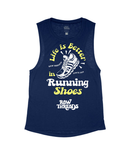 Life is Better in Running Shoes Flowy Tank