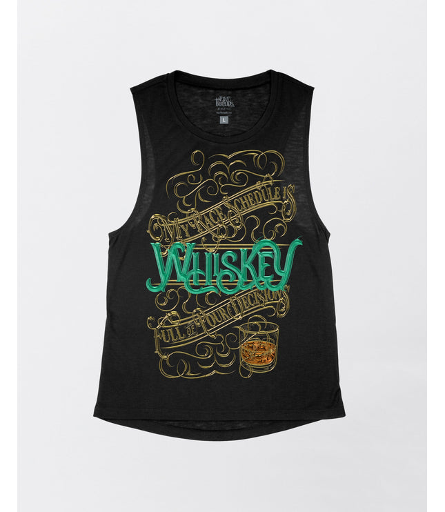 My Race Schedule is full of POUR decisions (WHISKEY) Flowy Tank