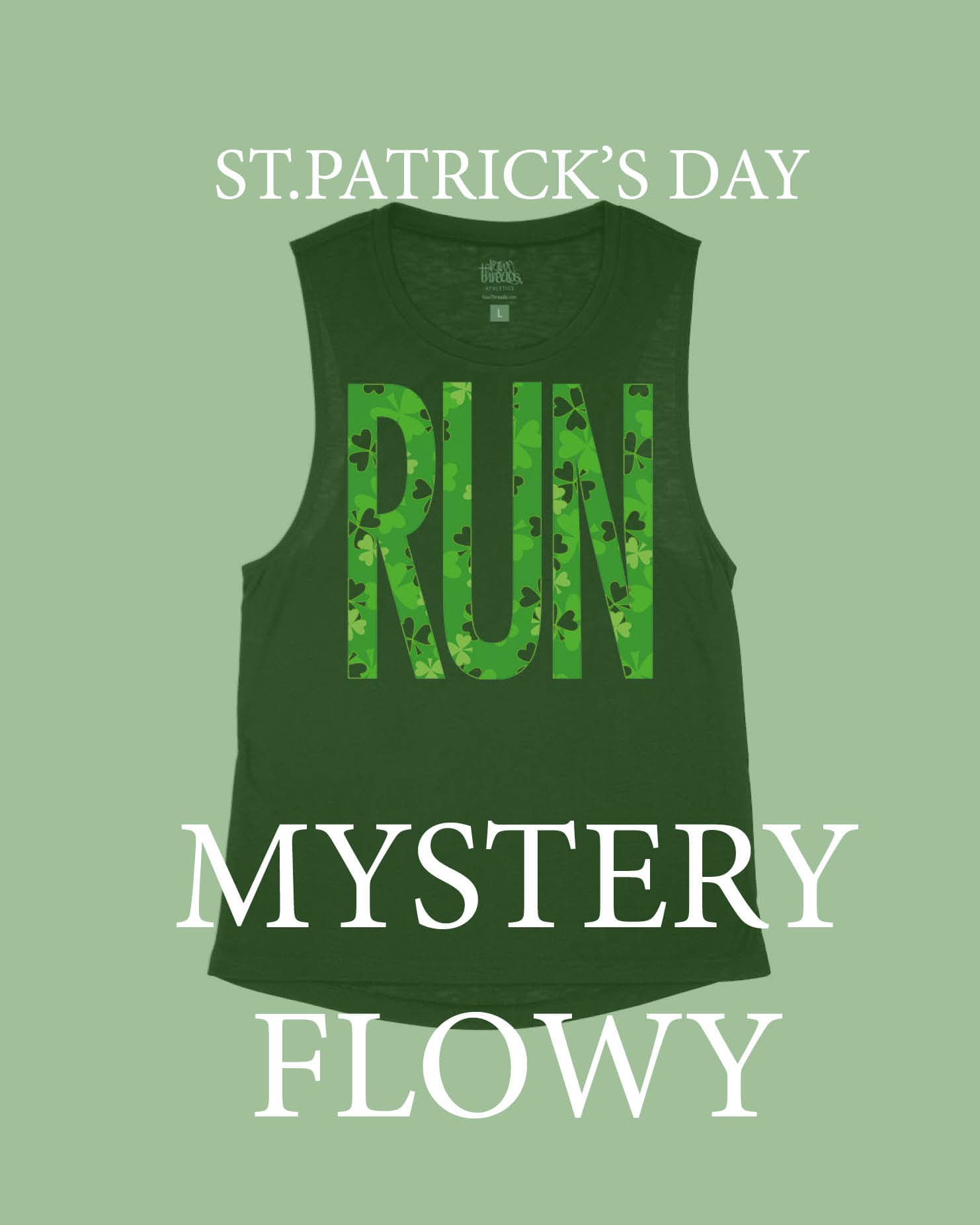 Mystery St.Patrick's Day Design Flowy Tank