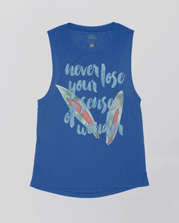 Royal Blue Flowy Tank / S