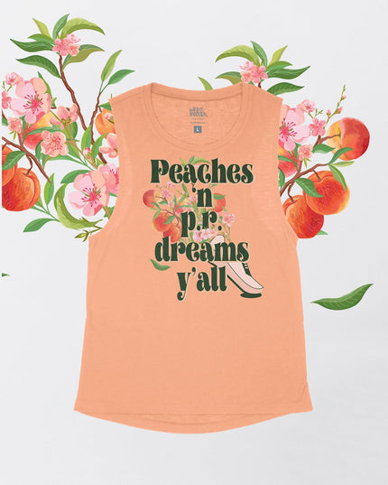 Peaches N' P.R. Dreams Y'all Flowy Tank