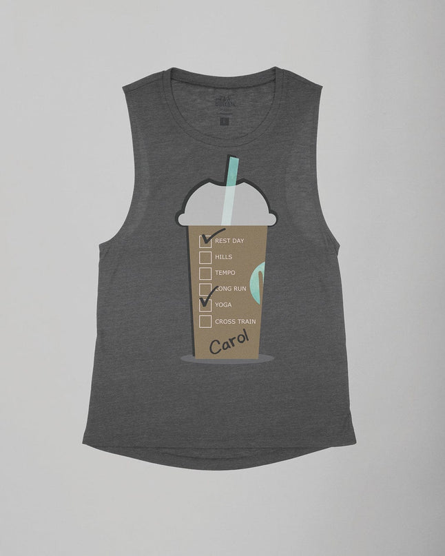 Personalized Giant Cold Coffee Cup (Distances) Flowy Tank