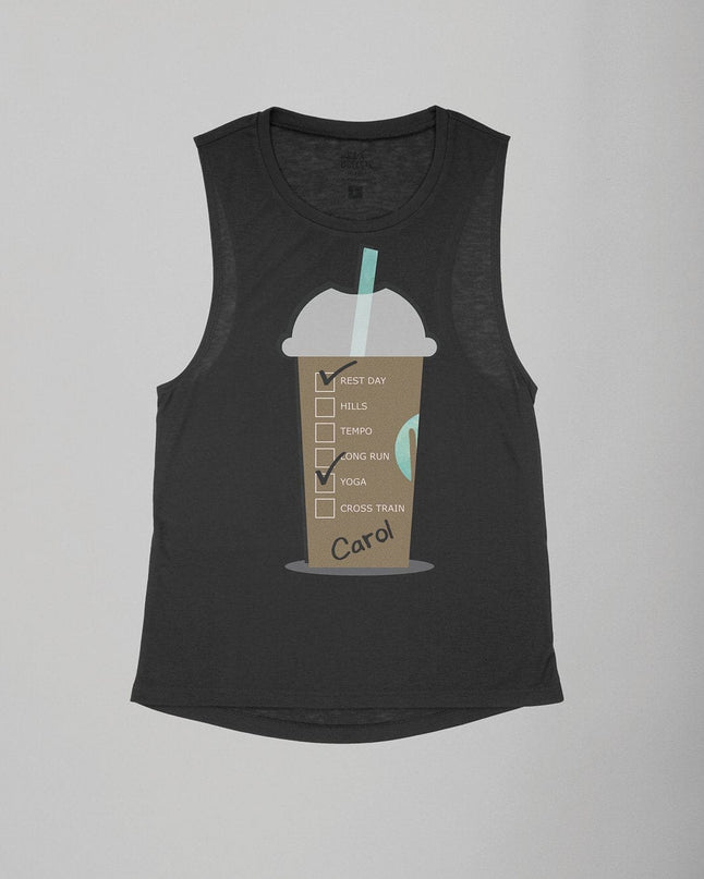 Personalized Giant Cold Coffee Cup (Distances) Flowy Tank