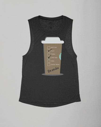 Personalized Giant Hot Coffee Cup (Distances) Flowy Tank