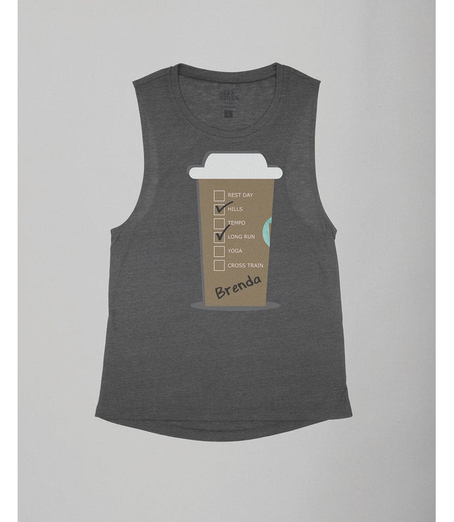 Personalized Giant Hot Coffee Cup (Distances) Flowy Tank