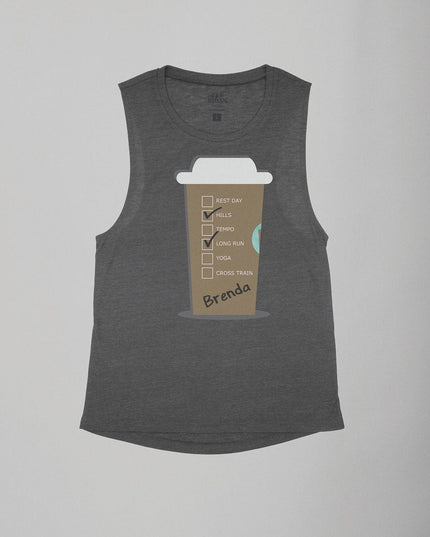 Personalized Giant Hot Coffee Cup (Distances) Flowy Tank