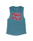 Heather Deep Teal Flowy Tank