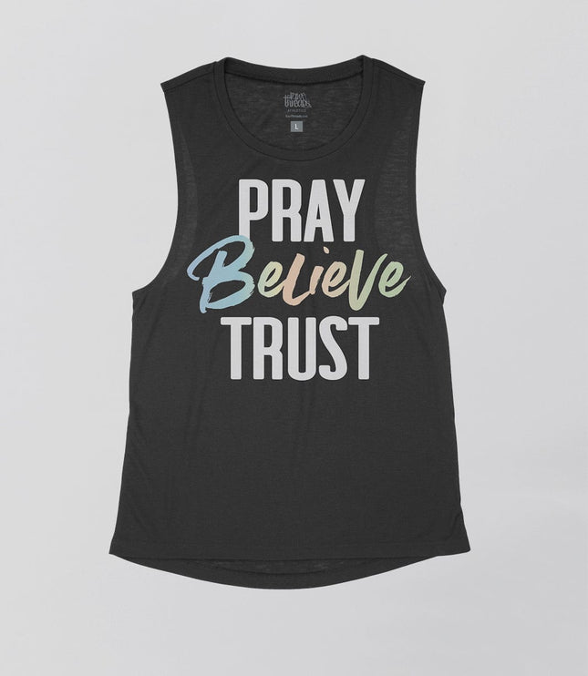 Pray Believe Trust Flowy Tank