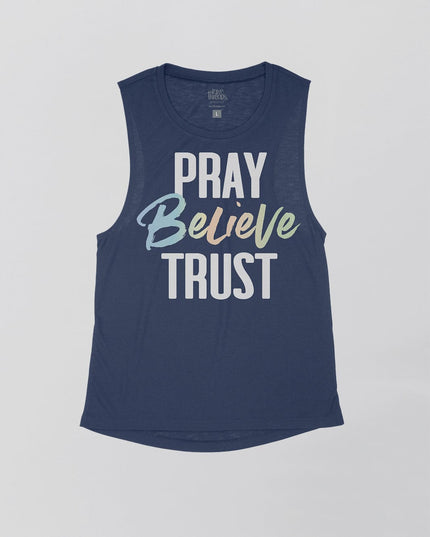 Pray Believe Trust Flowy Tank