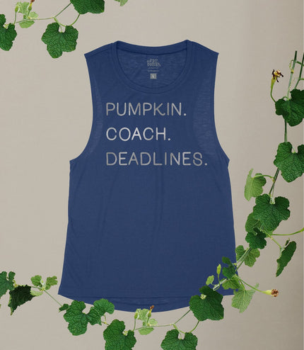 Pumpkin. Coach. Deadlines. Flowy Tank