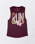 Maroon Flowy Tank