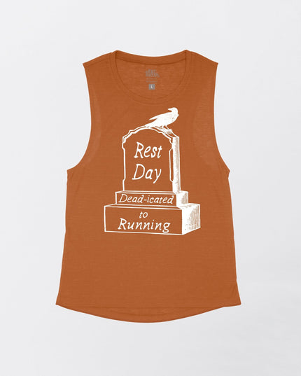 Rest Day - DEADicated to Running Ultralight Flowy Tank