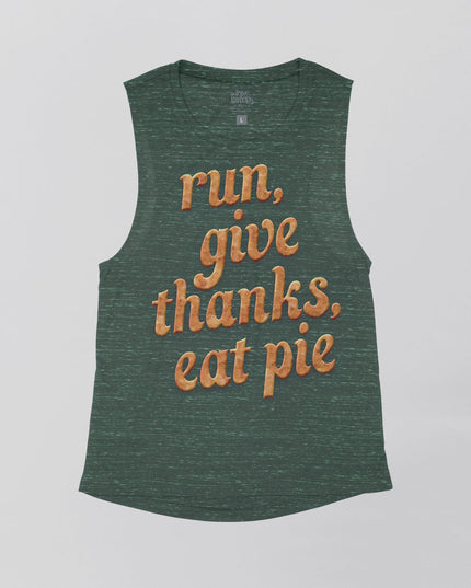 Run, Give Thanks, Eat Pie Flowy Tank