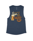 Heather Navy Flowy Tank