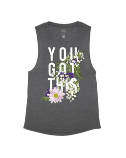 Black Heather Flowy Tank / XS