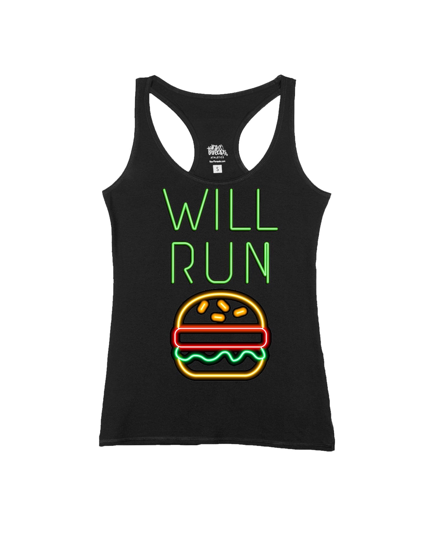 Will Run for HAMBURGERS Neon