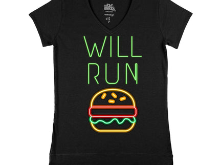 Will Run for HAMBURGERS Neon